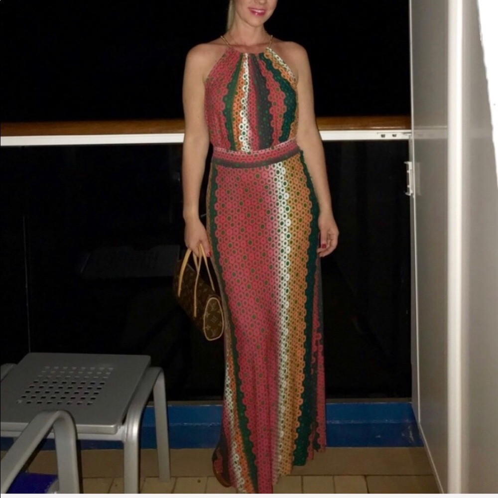 Maxi dress with gold chain strap S/M